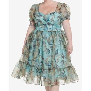 Social Collision Dress Size 4X Birth Of Venus Lined Swing Dress NEW